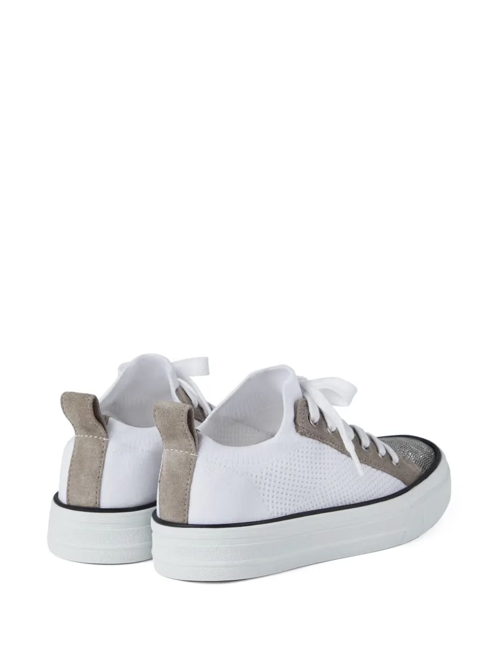 Monili-detail panelled sneakers