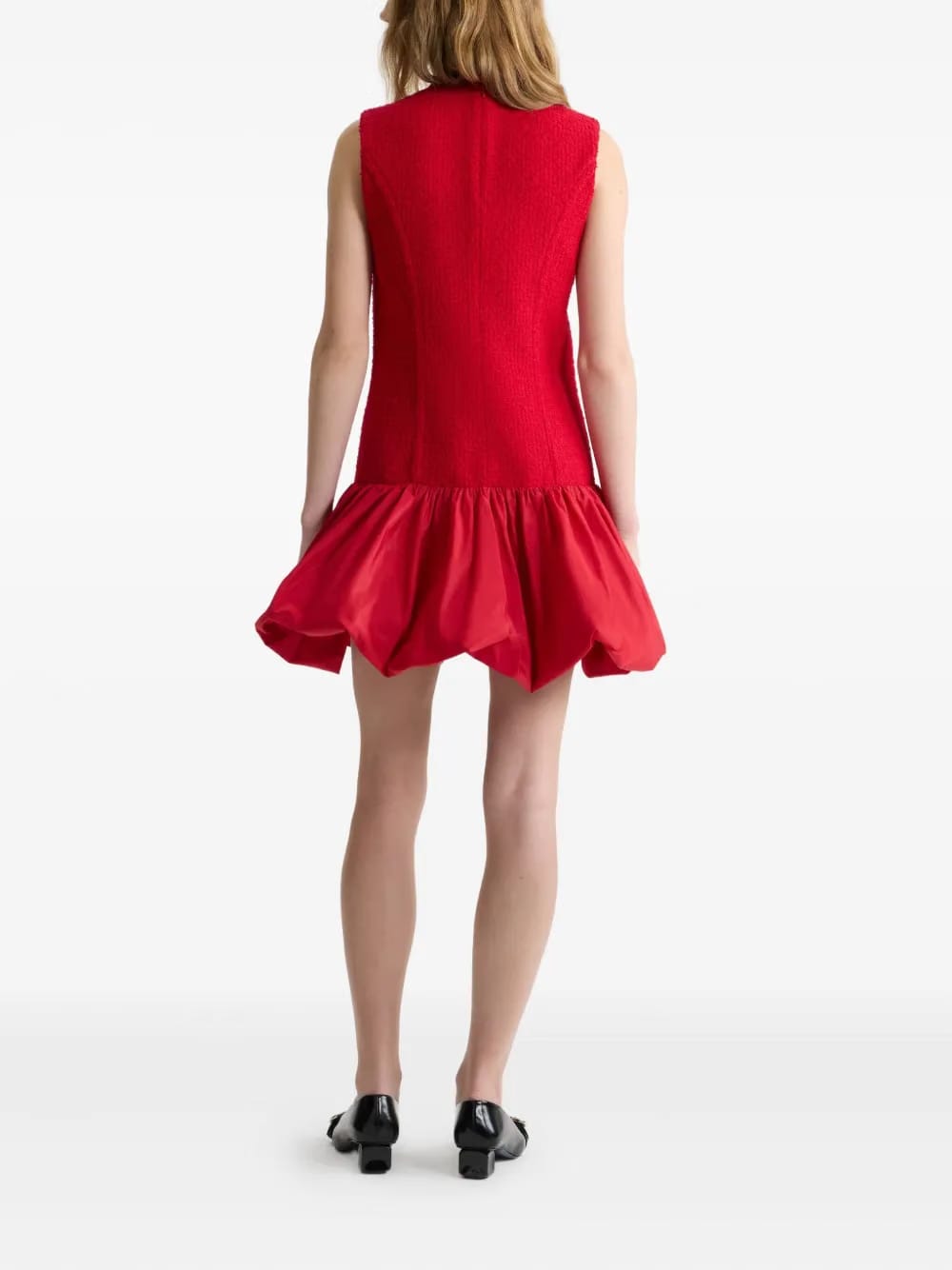 tweed bubble-hem dress
