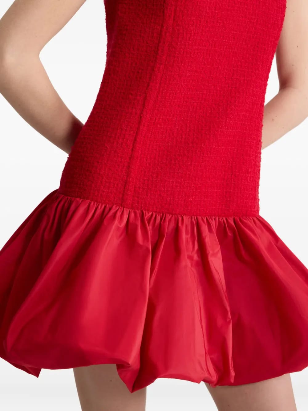 tweed bubble-hem dress