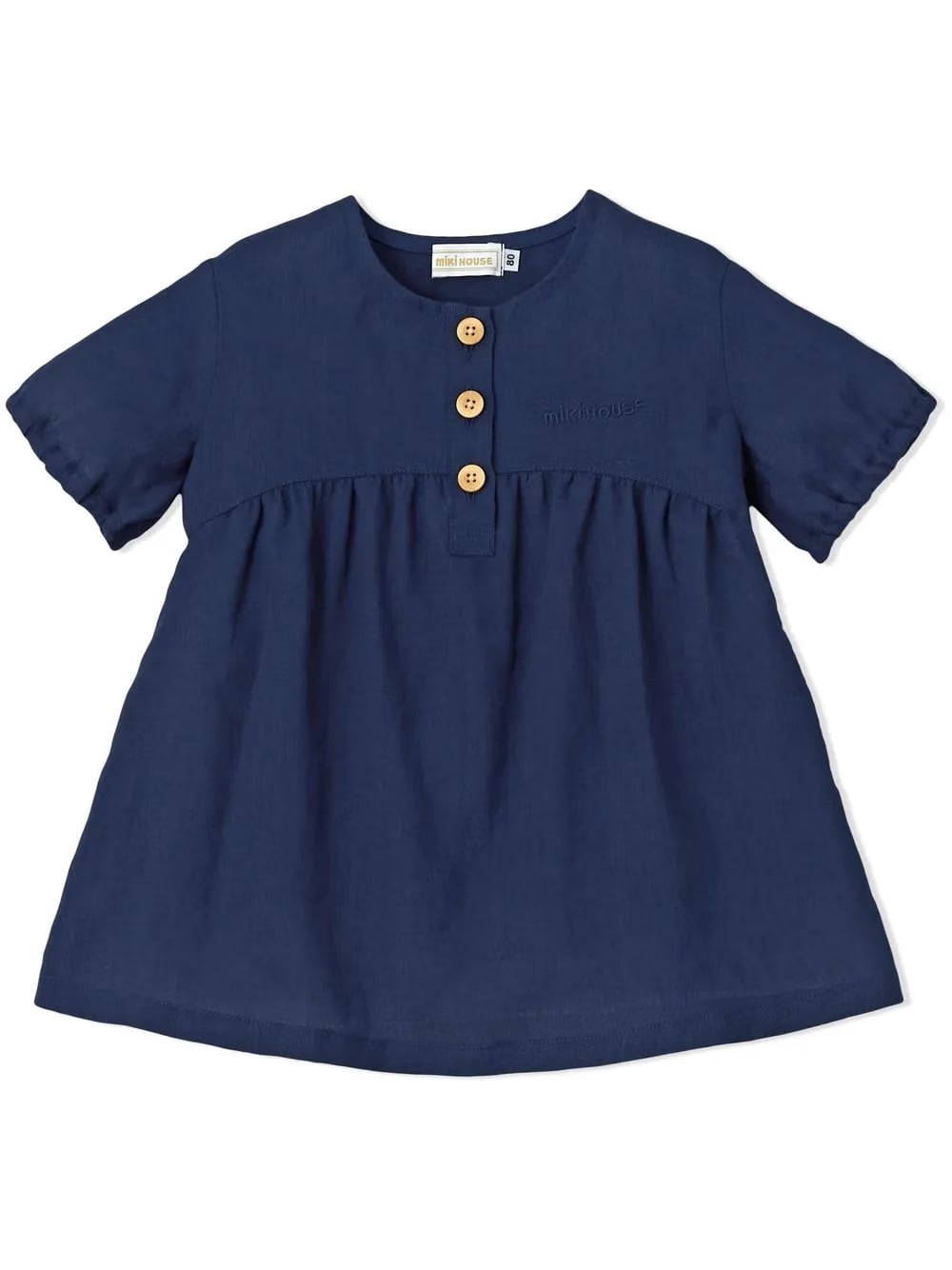 embroidered-logo short-sleeve dress