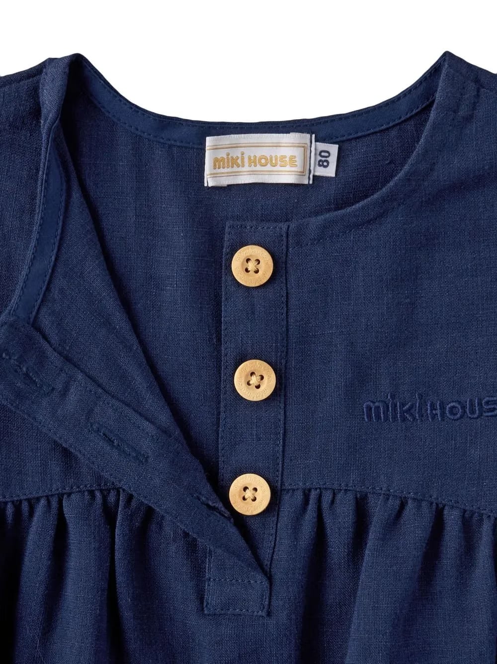 embroidered-logo short-sleeve dress