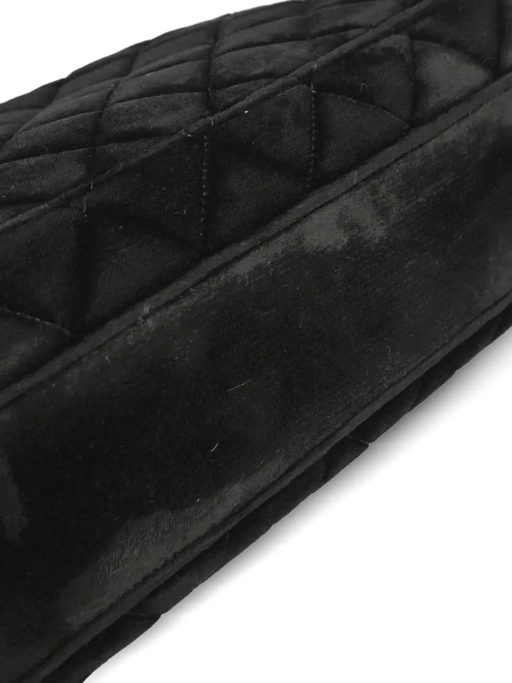 1997 quilted velvet kelly tote bag