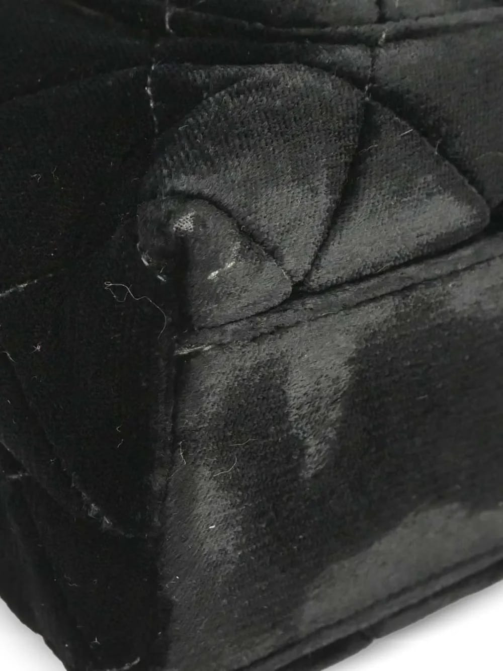 1997 quilted velvet kelly tote bag