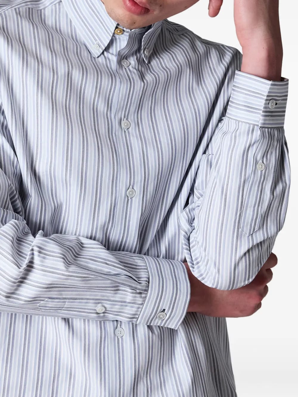 striped cuff shirt