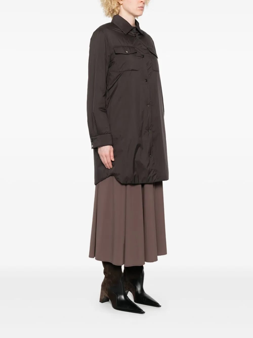 button-down flap-pocket shirt coat