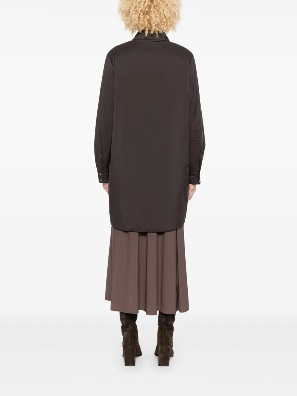 button-down flap-pocket shirt coat