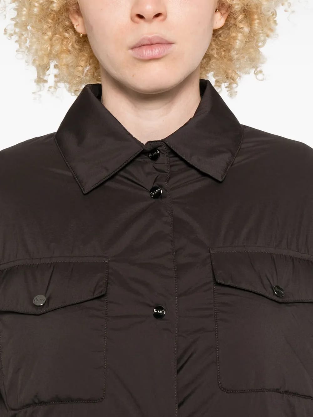 button-down flap-pocket shirt coat