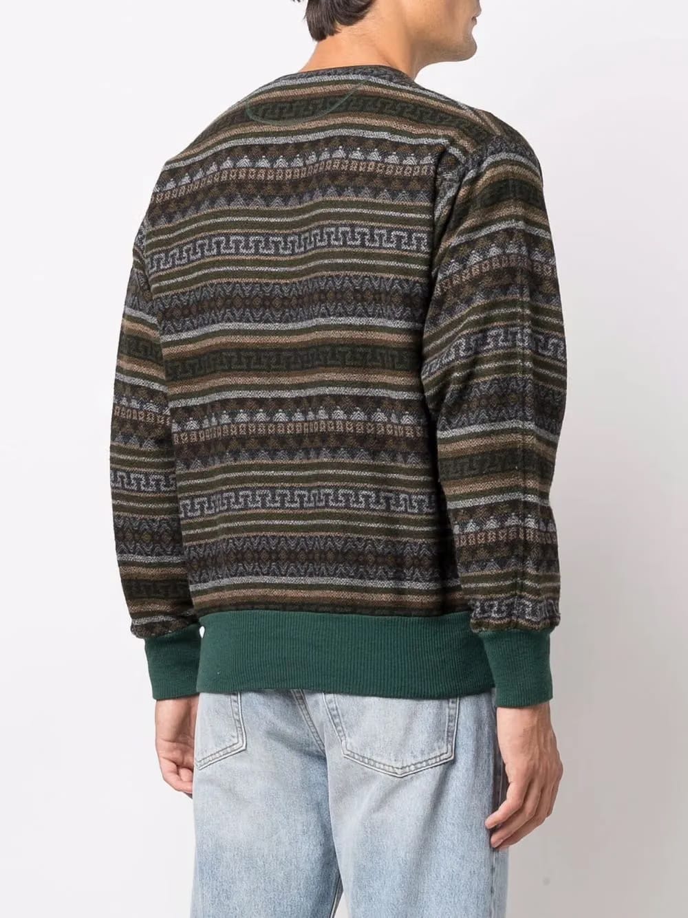1990s geometric-knit cardigan