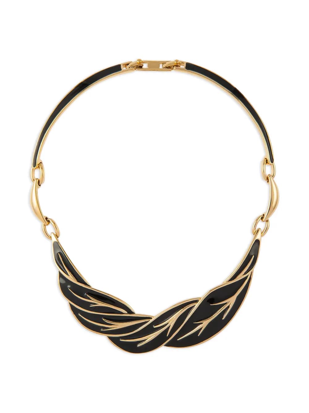 1980s enamel monet necklace