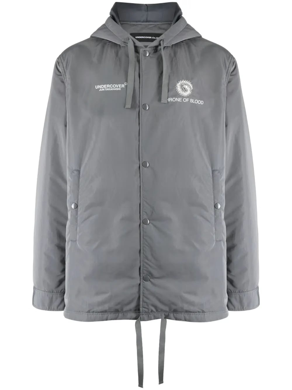 illustration-print hooded jacket