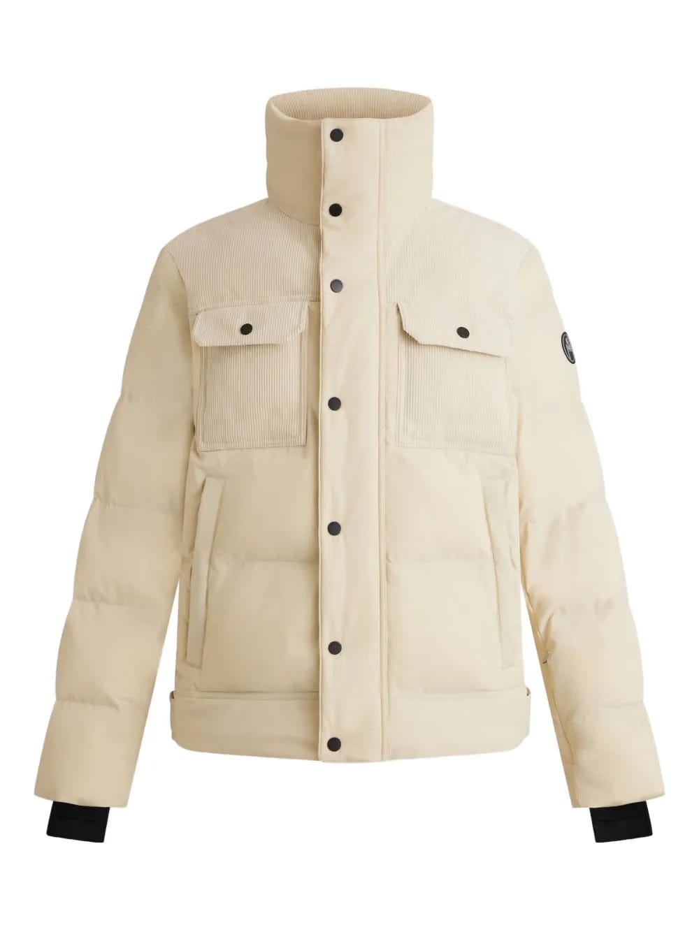 Carlo corduroy-panel quilted ski jacket