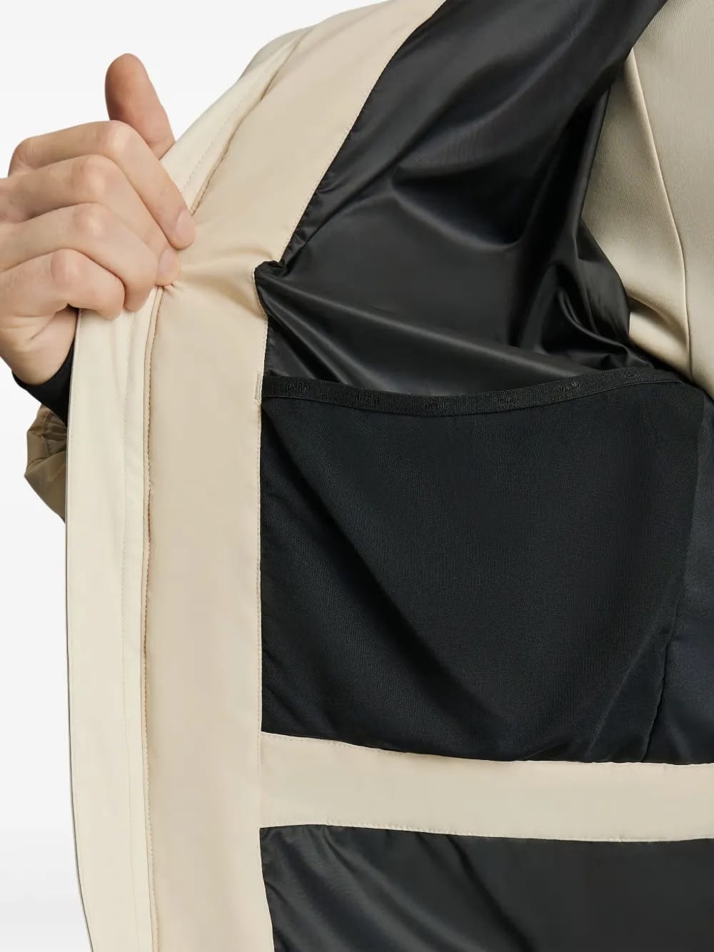 Carlo corduroy-panel quilted ski jacket