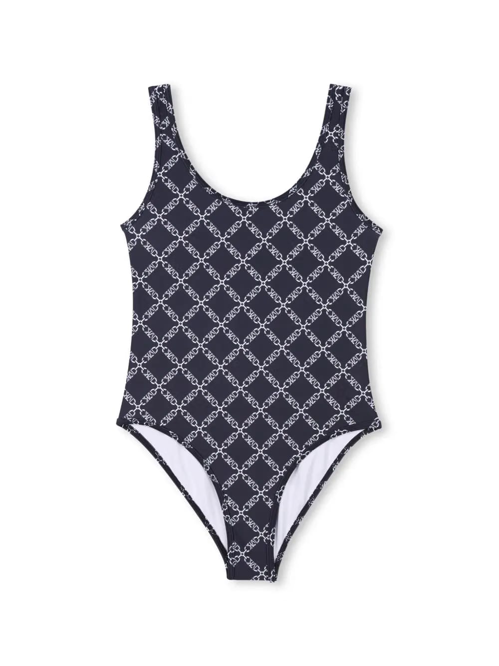 monogram-pattern swimsuit