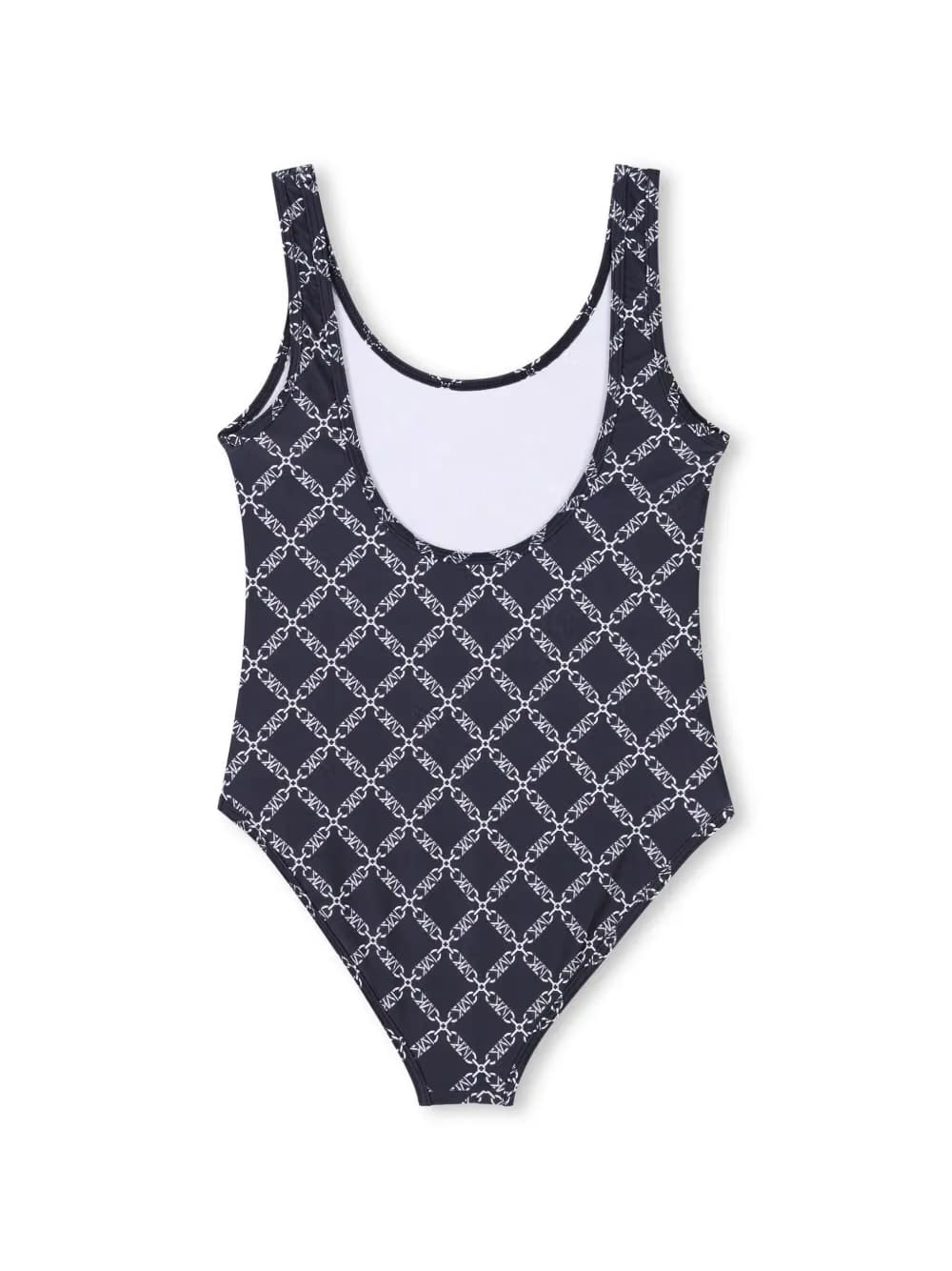 monogram-pattern swimsuit