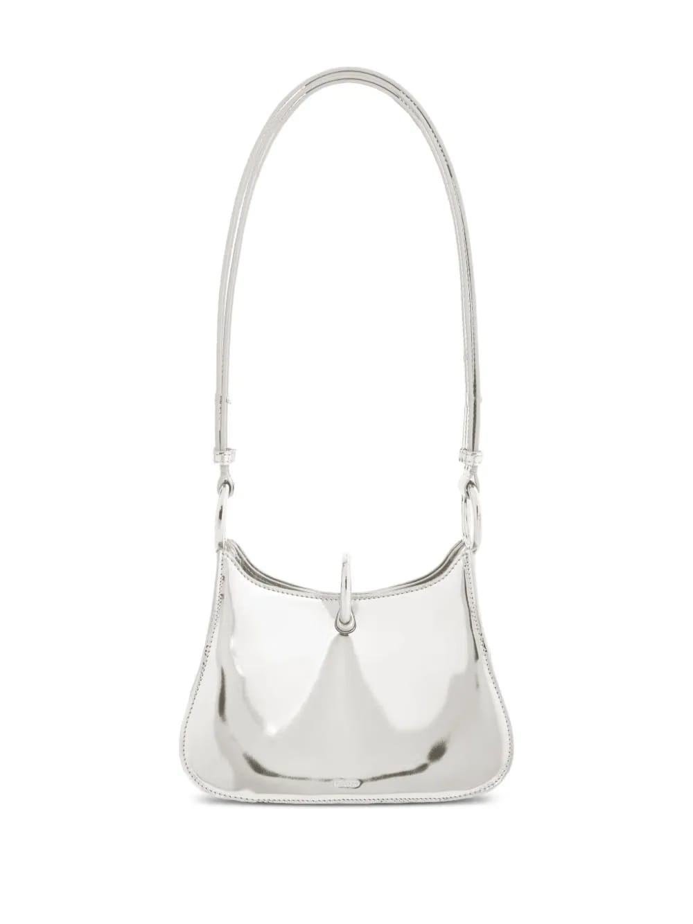 ring-detail leather shoulder bag