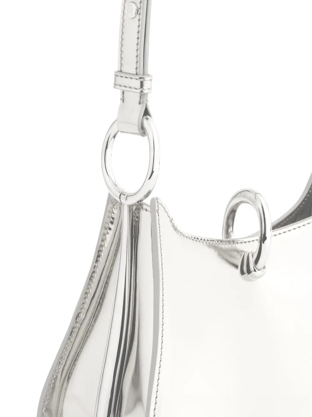 ring-detail leather shoulder bag