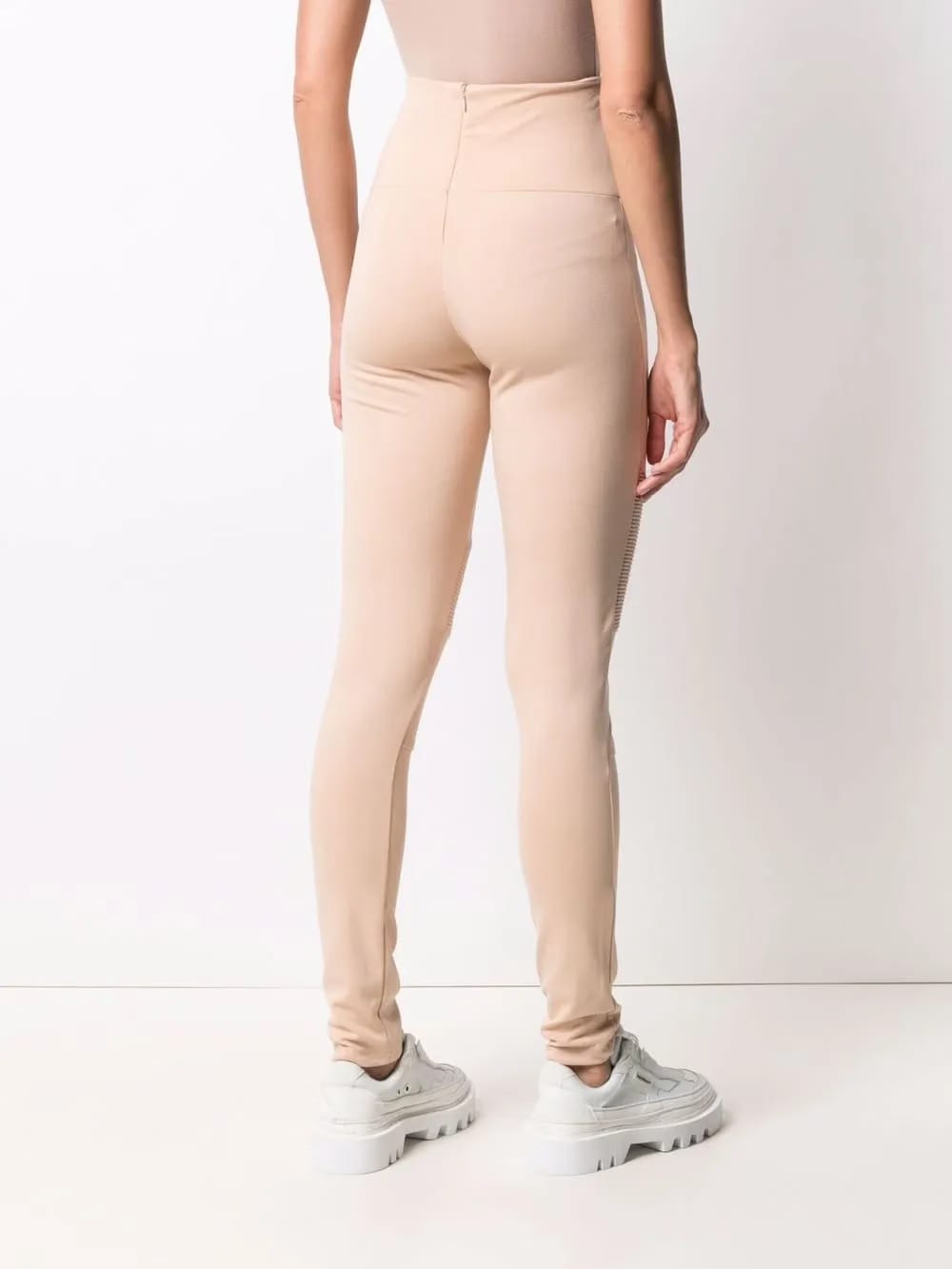 ribbed-panel biker leggings