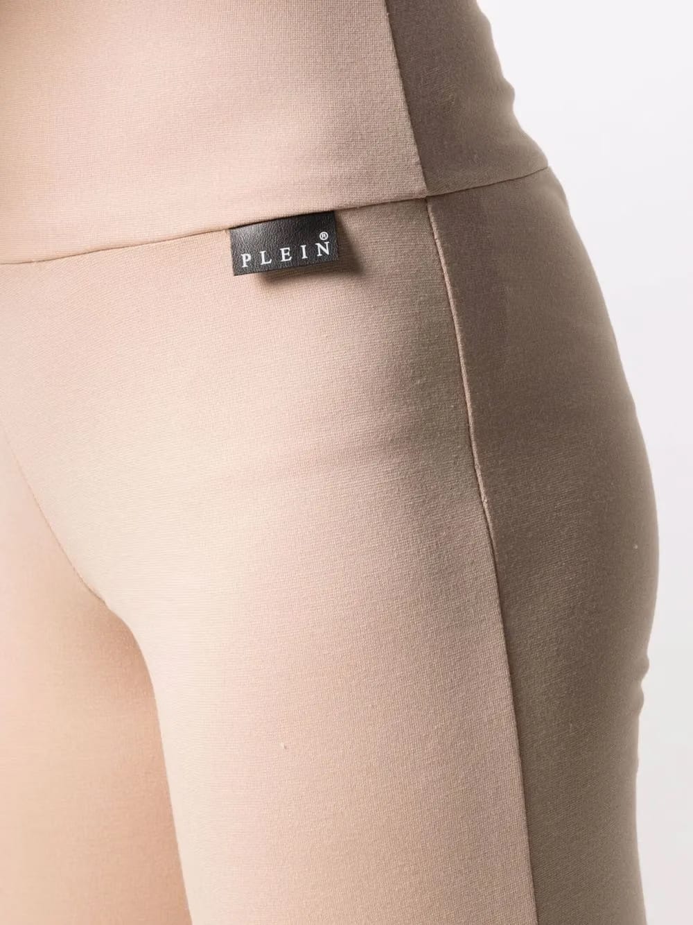ribbed-panel biker leggings
