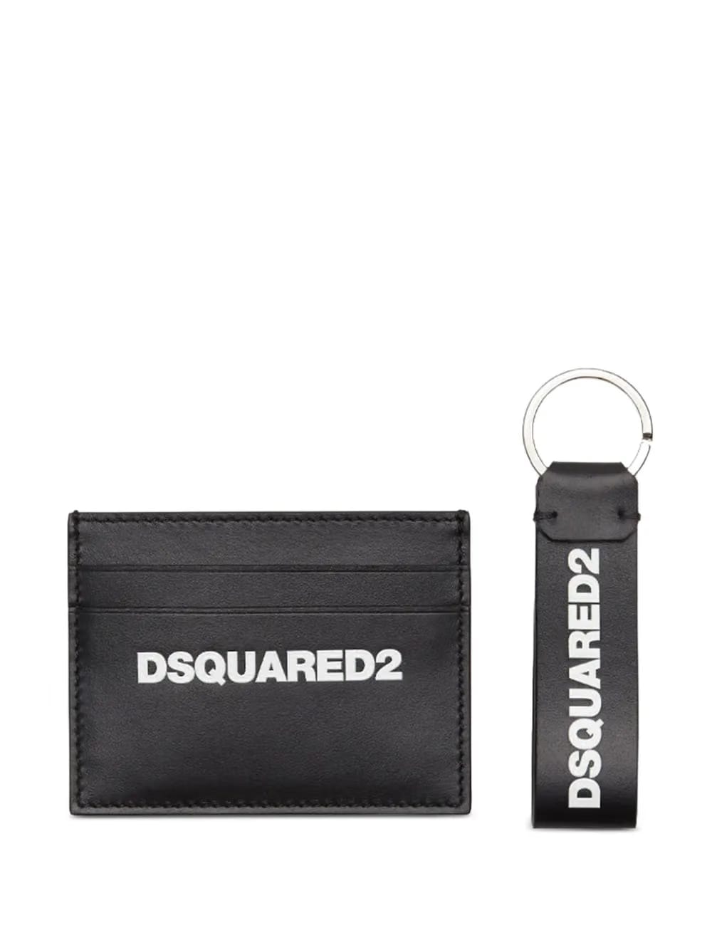 logo-print card holder set