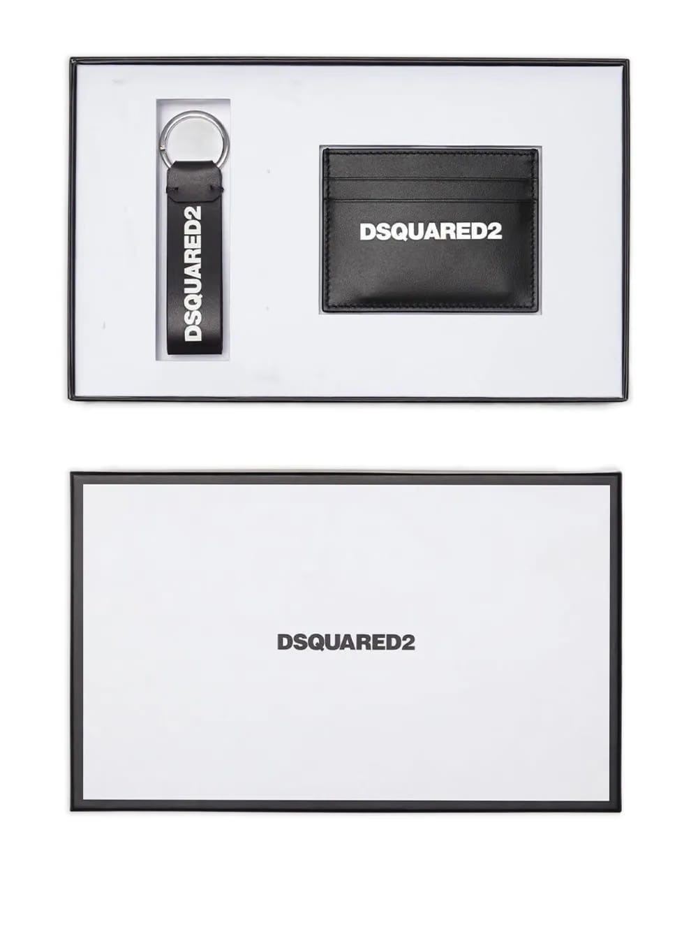 logo-print card holder set