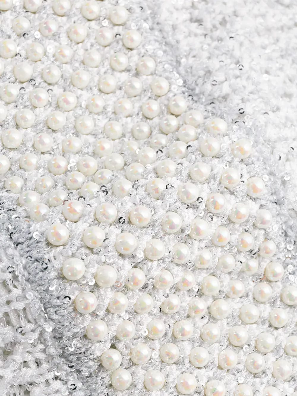 pearl and sequin embellished knitted dress