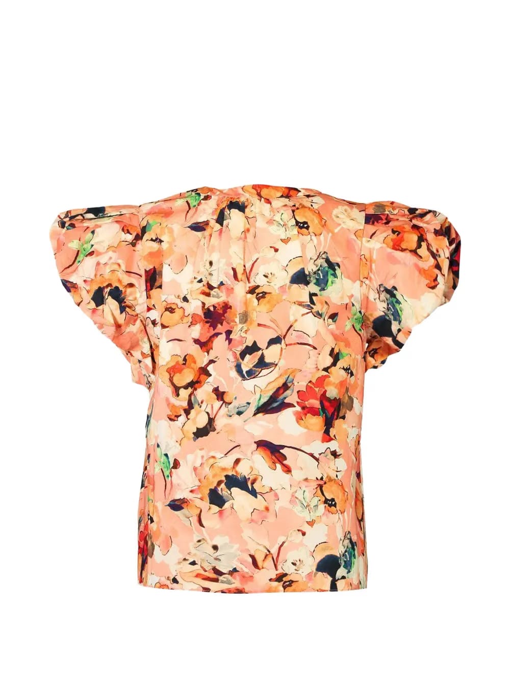 Abril puffed-sleeves floral blouse