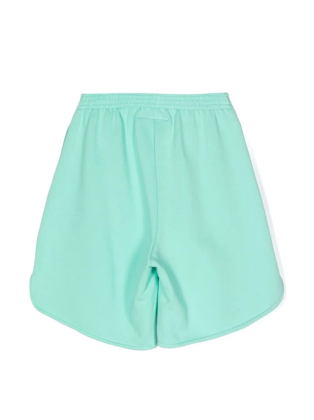 number-print cotton shorts