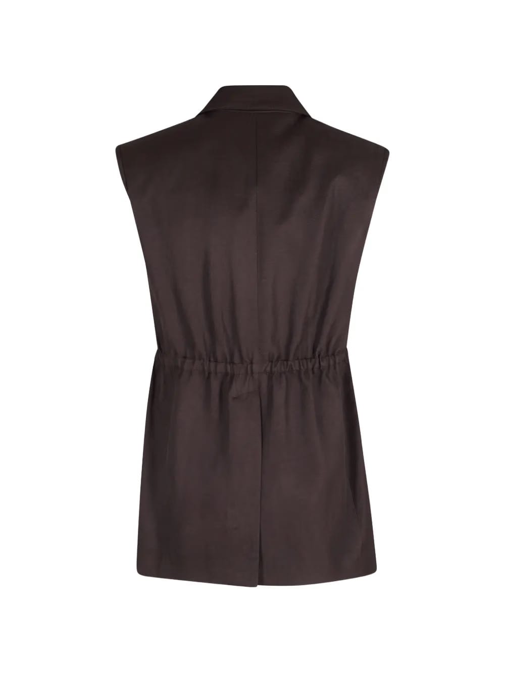 buttoned drawstring waistcoat