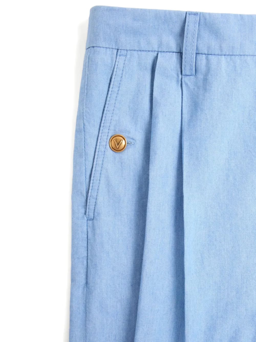 cuffed denim Bermuda shorts