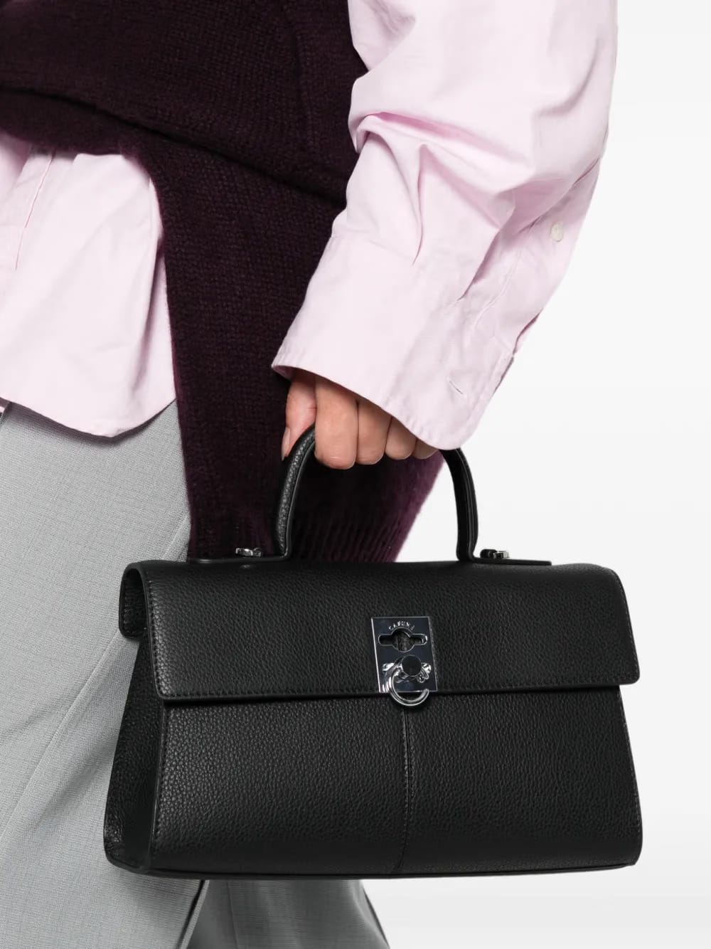 Medium Stance grain leather crossbody bag