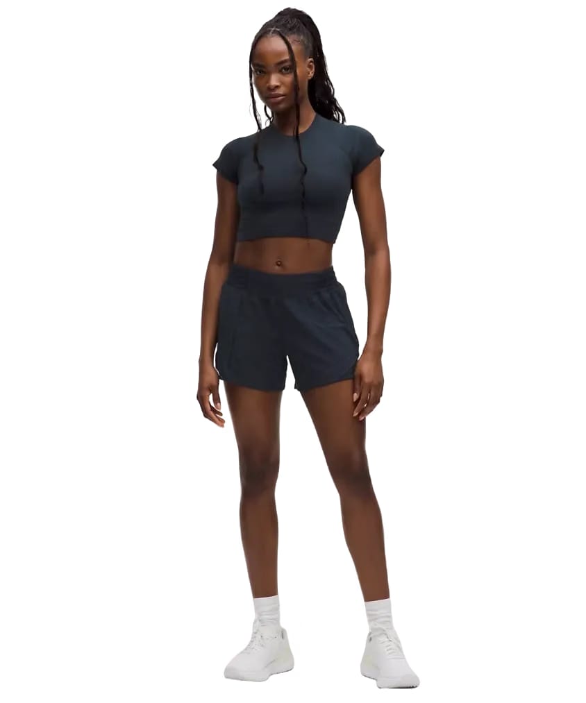 Lululemon Hotty Hot High-Rise Lined Shorts 4" True Navy