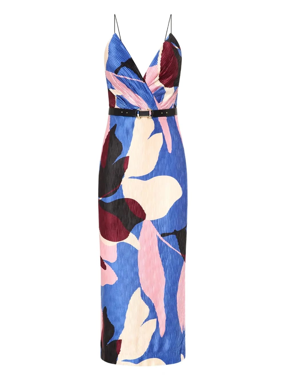 Mika pleated floral-print midi dress