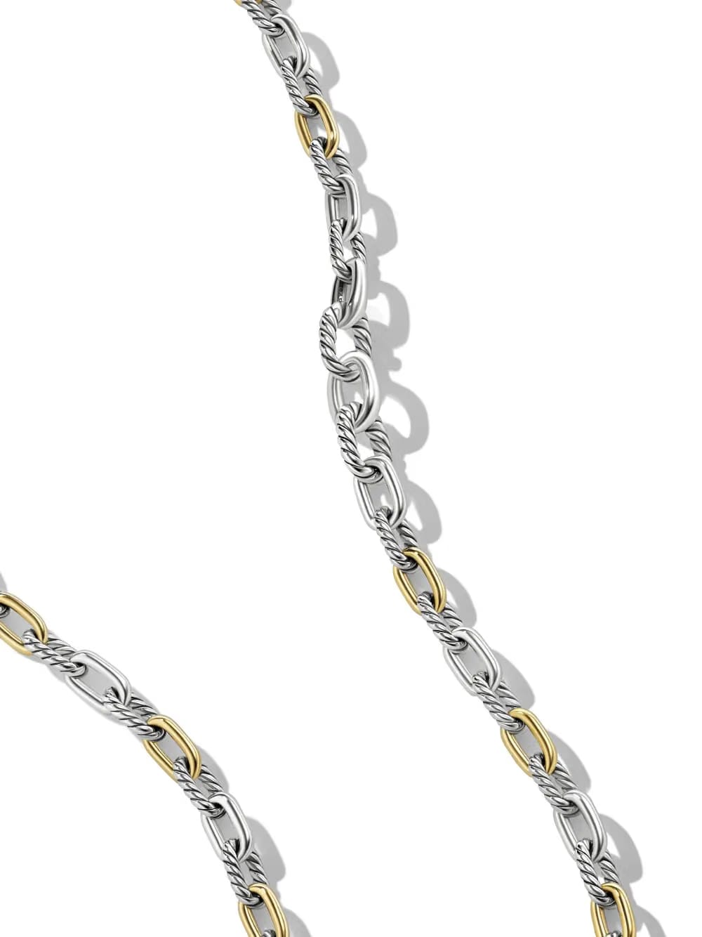 18kt yellow gold and sterling silver DY Madison chain necklace (5.5mm)