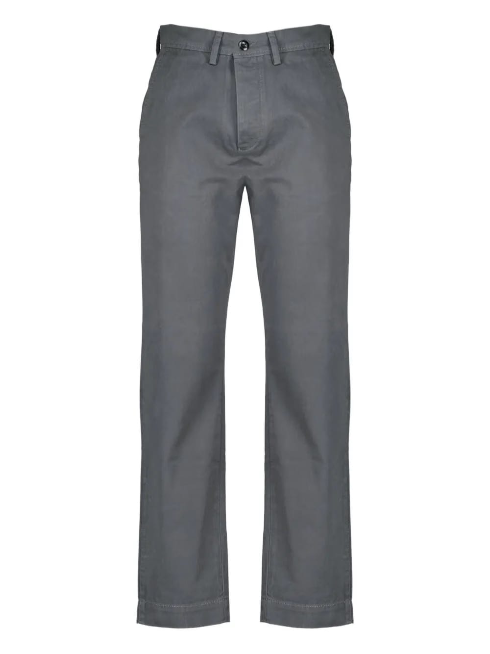 button-fastening chino trousers