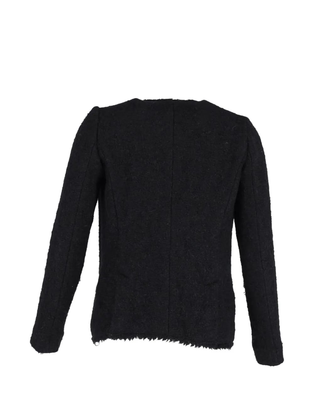 open-front wool jacket