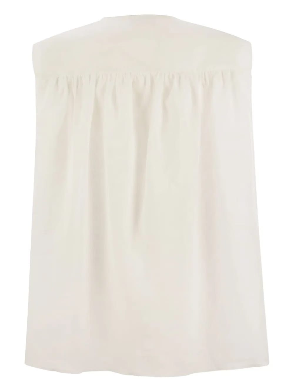 metallic-trim linen top