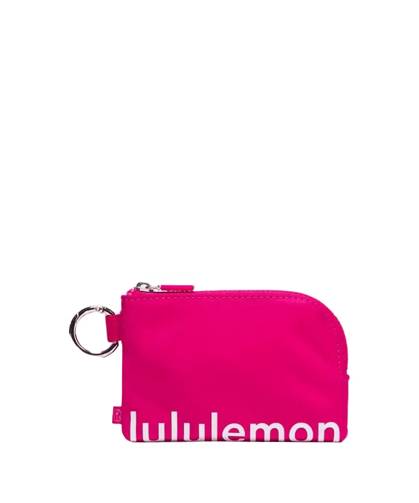 Lululemon Clippable Card Pouch Passionate/White
