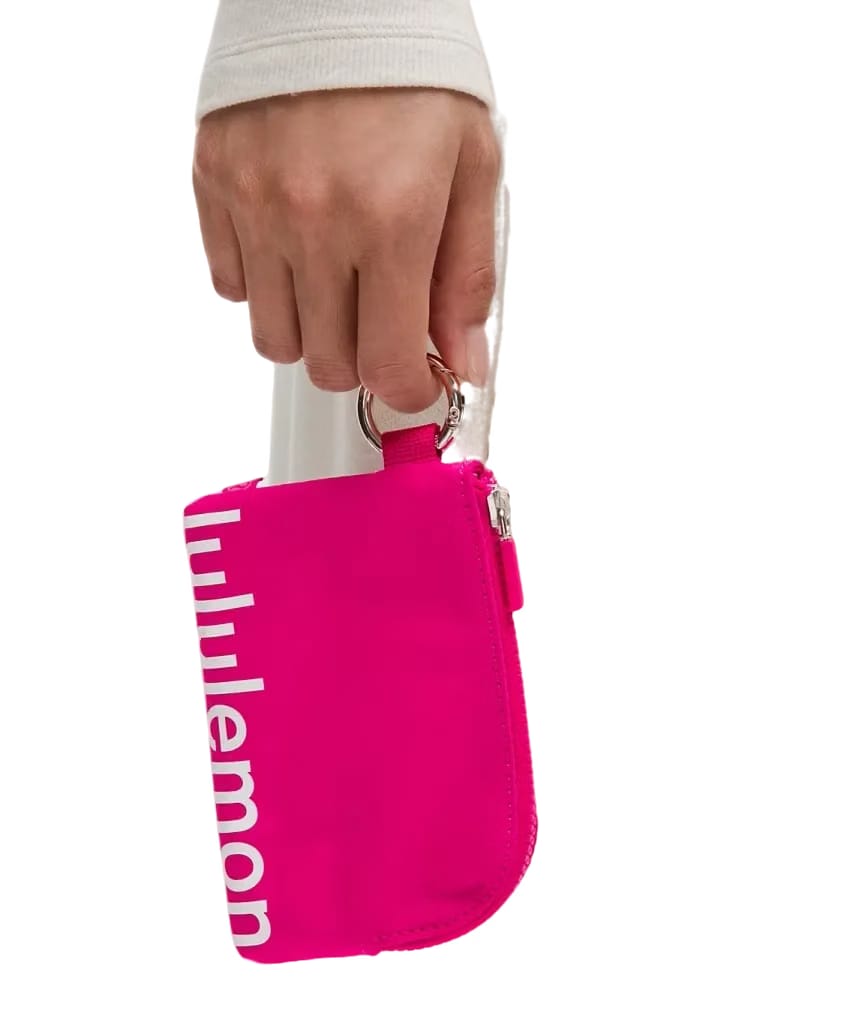 Lululemon Clippable Card Pouch Passionate/White