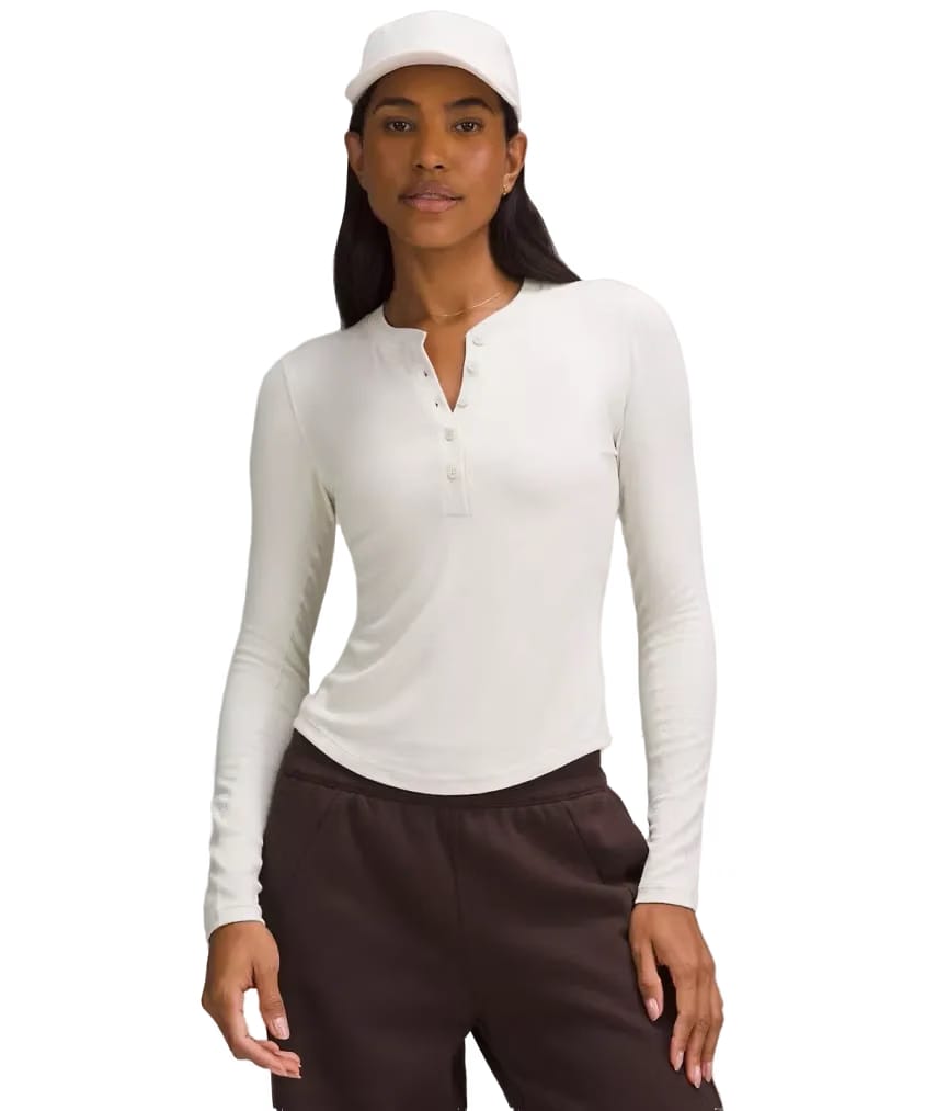 Lululemon Hold Tight Long-Sleeve Henley Bone