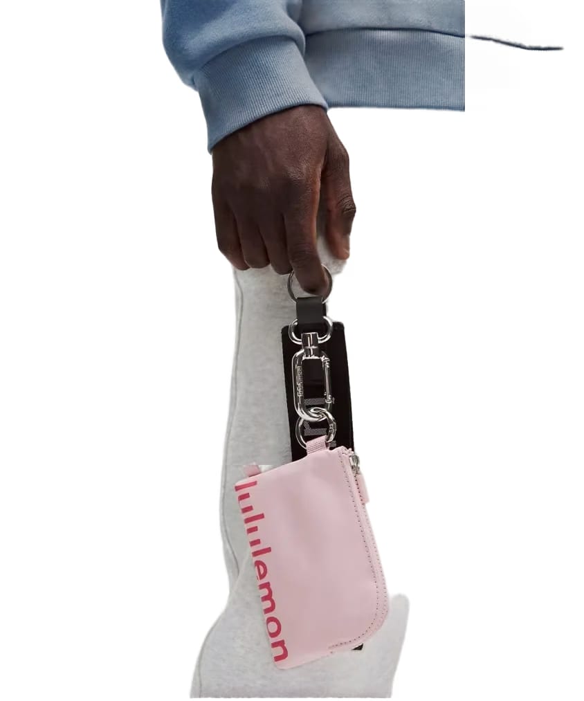 Lululemon Clippable Card Pouch Pink Haze/Desert Red