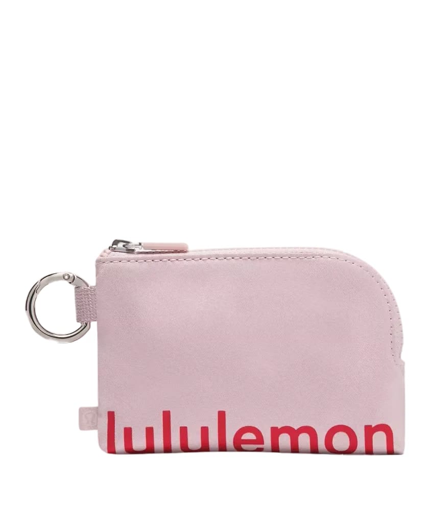 Lululemon Clippable Card Pouch Pink Haze/Desert Red
