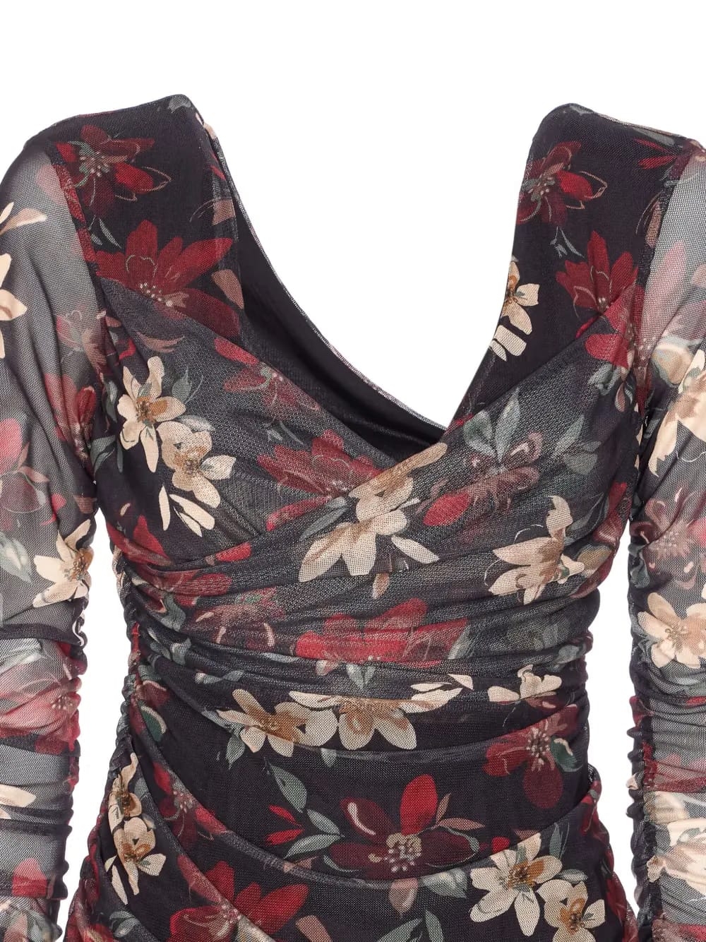 floral long-sleeve dress