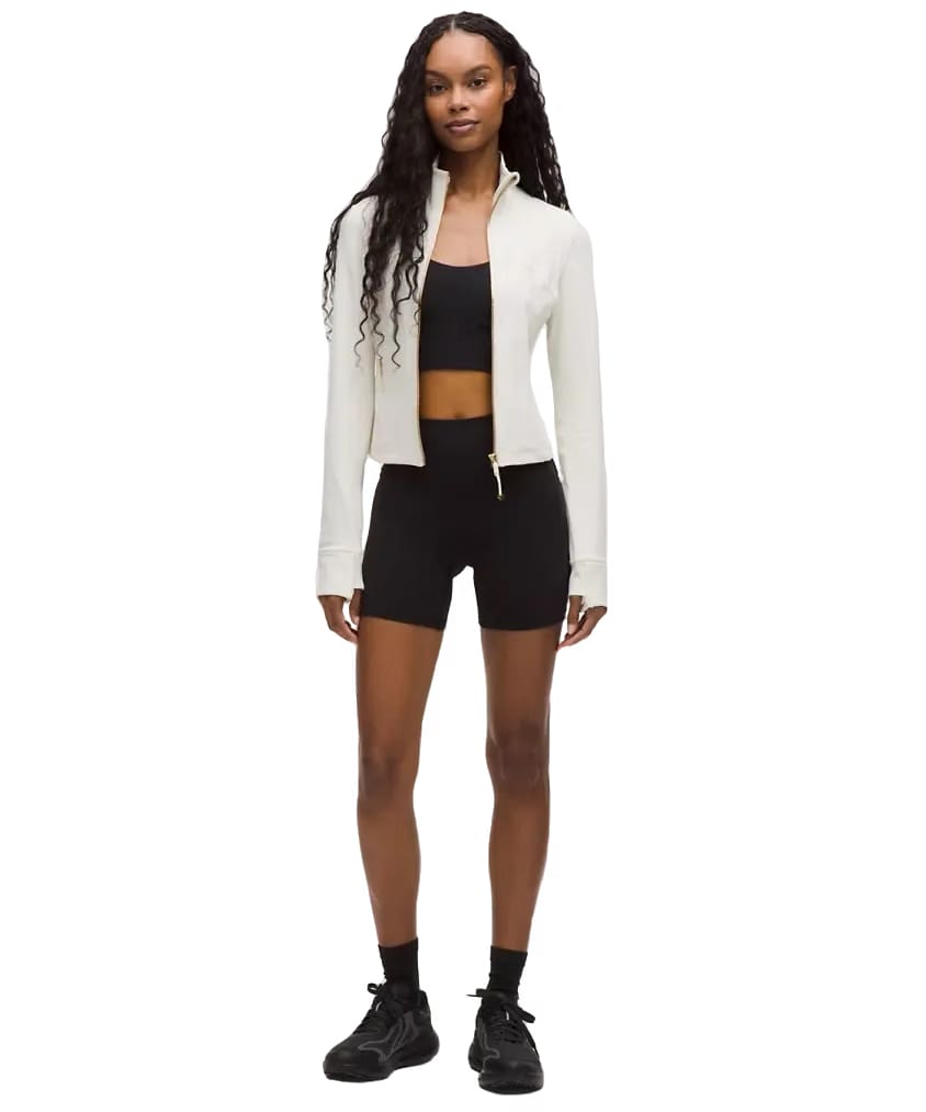 Lululemon Define Cropped Jacket Nulu Light Ivory/Gold