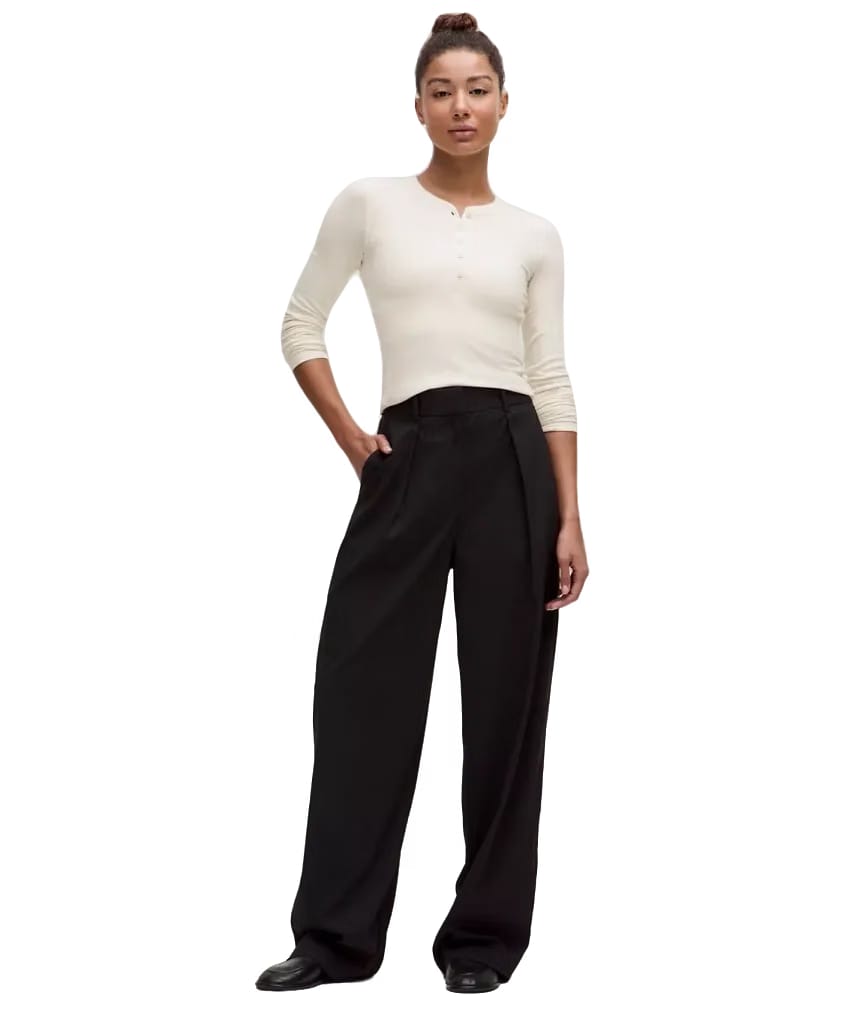 Lululemon Hold Tight Long-Sleeve Henley Light Ivory