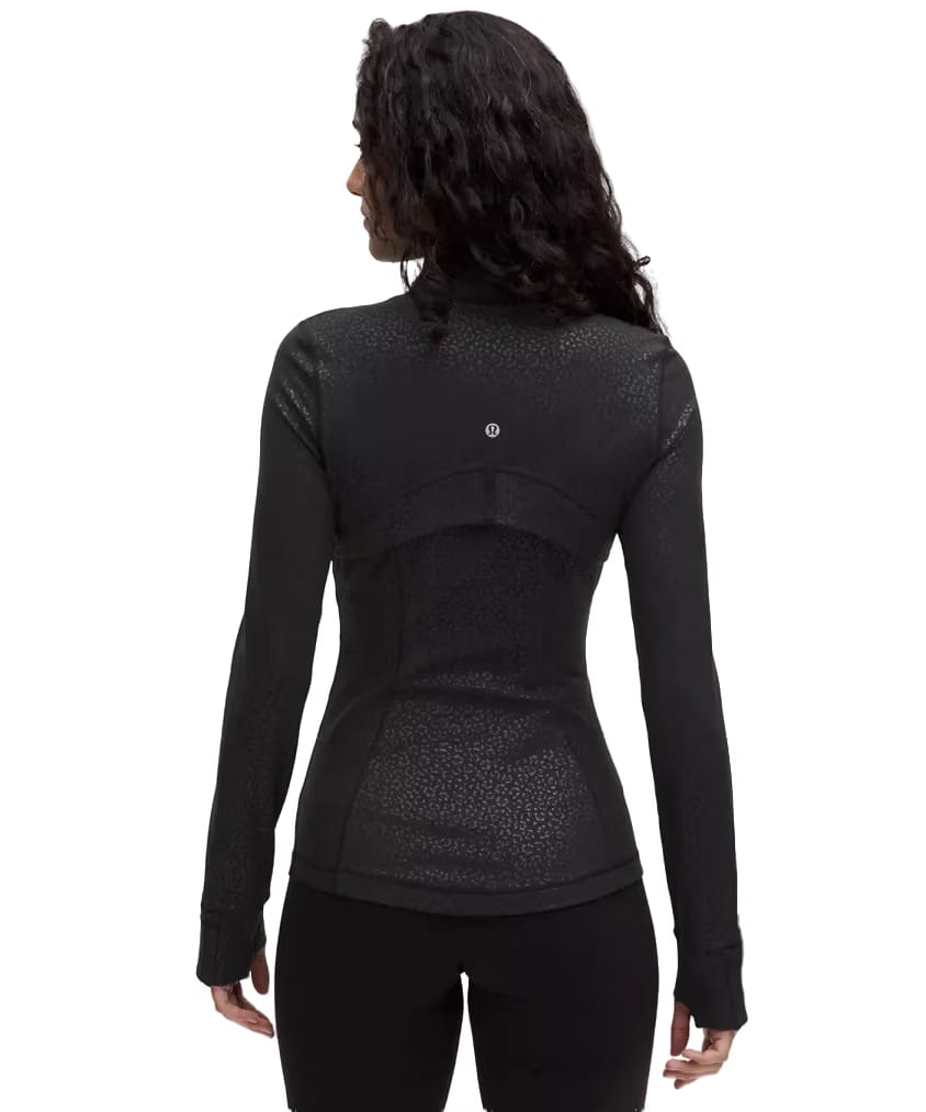 Lululemon Define Jacket Nulu Leopard Daisy Emboss Black