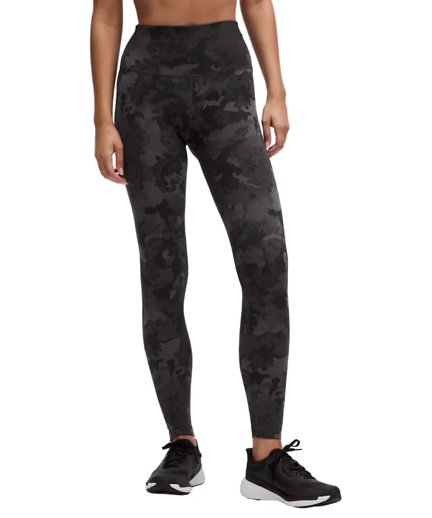 Lululemon Wunder Train High-Rise Tight 28" Hidden Heritage Lace Black Multi