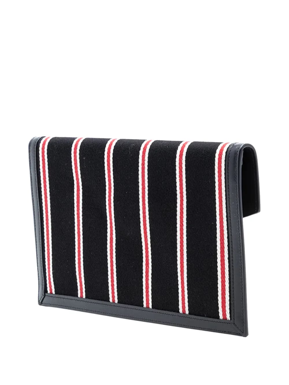2021 Canvas Striped Uptown Pouch clutch bag