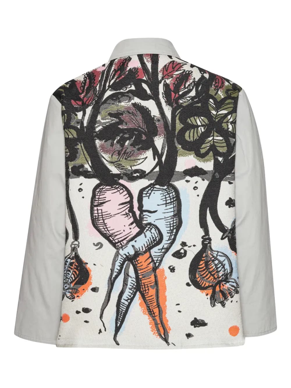 buttoned printed jacket