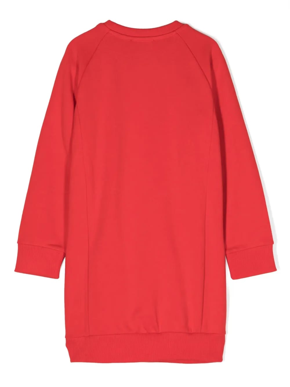 button-embellished sweatshirt dress