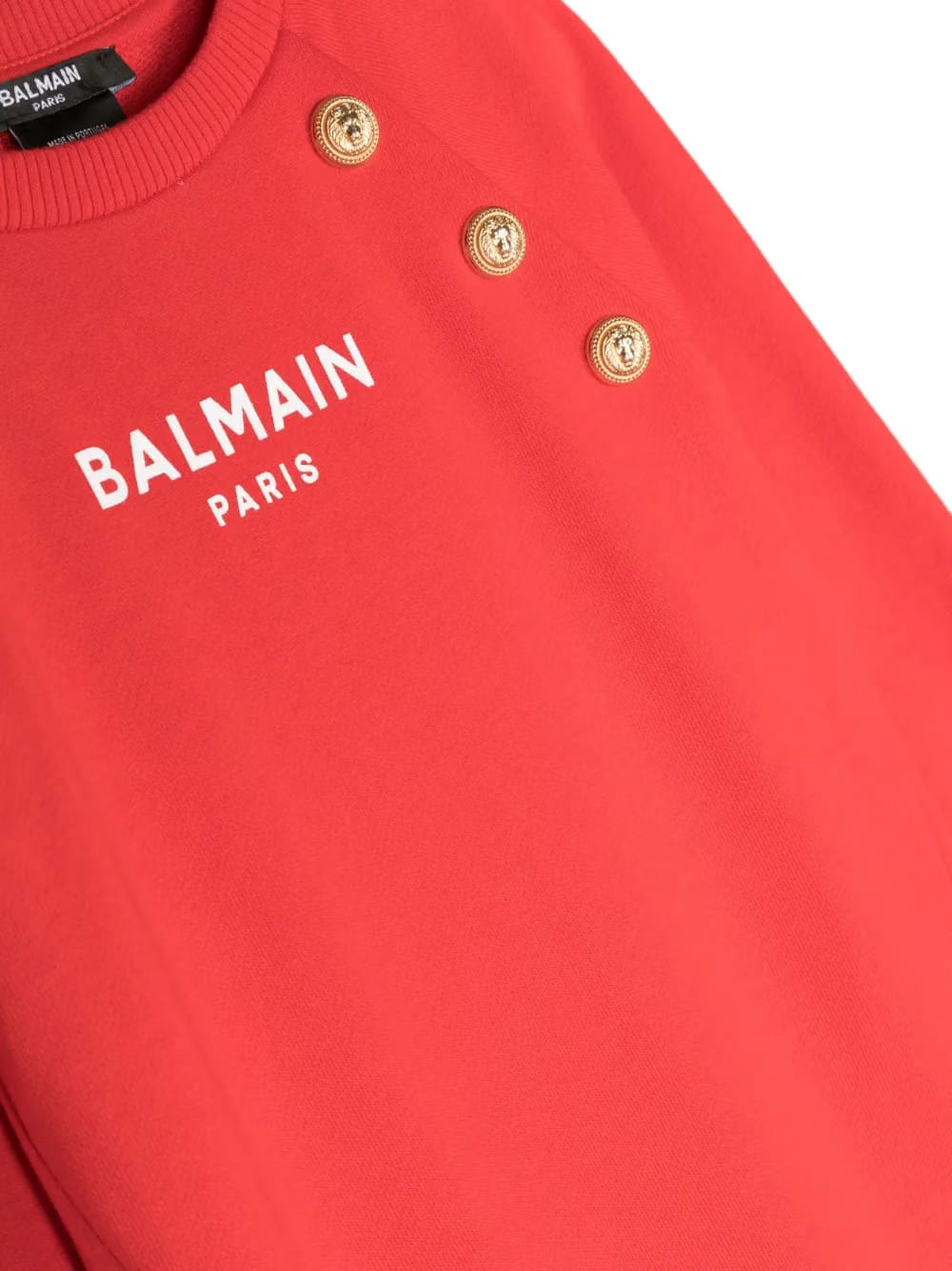 button-embellished sweatshirt dress